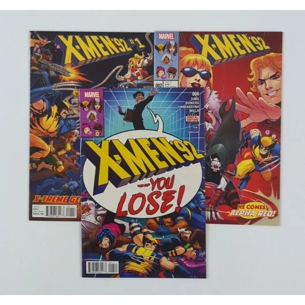 Lot Of 3 2016 Marvel X-Men '92 Volume 2 Comics #1 2 & 4 VF/NM